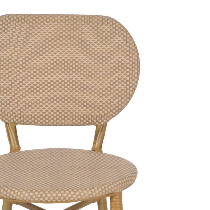 Silla Beige Aluminio-Textileno Exterior 47 X 60 X 79 Cm