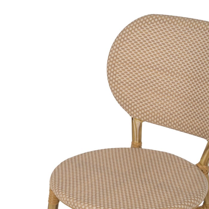Silla Beige Aluminio-Textileno Exterior 47 X 60 X 79 Cm