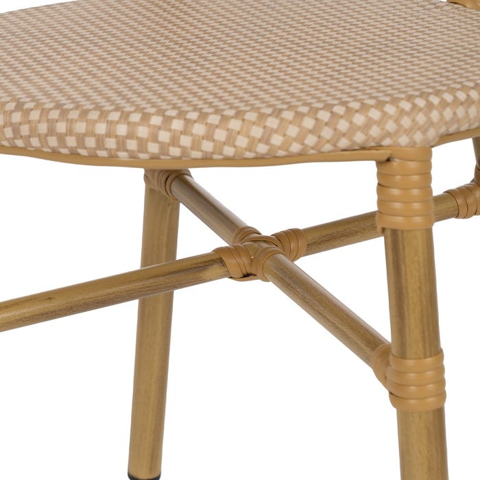 Silla Beige Aluminio-Textileno Exterior 47 X 60 X 79 Cm