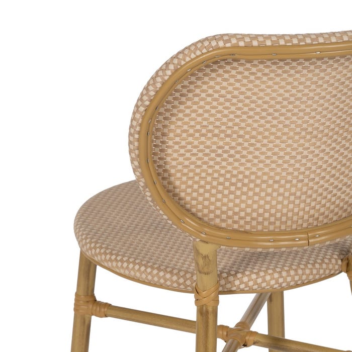 Silla Beige Aluminio-Textileno Exterior 47 X 60 X 79 Cm