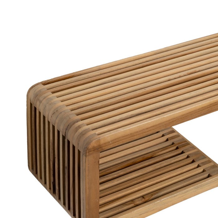 Estante Natural Madera De Teca Salón 100 X 21 X 20 Cm