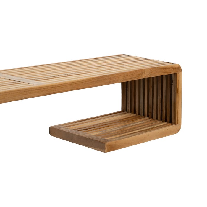 Estante Natural Madera De Teca Salón 100 X 21 X 20 Cm
