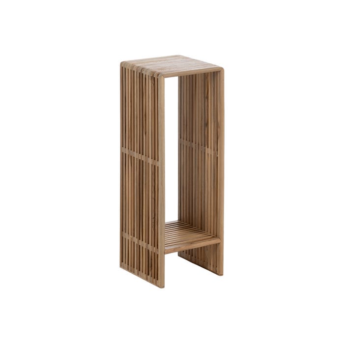S/2 Peana Natural Madera De Teca Salón 33 X 27 X 86 Cm