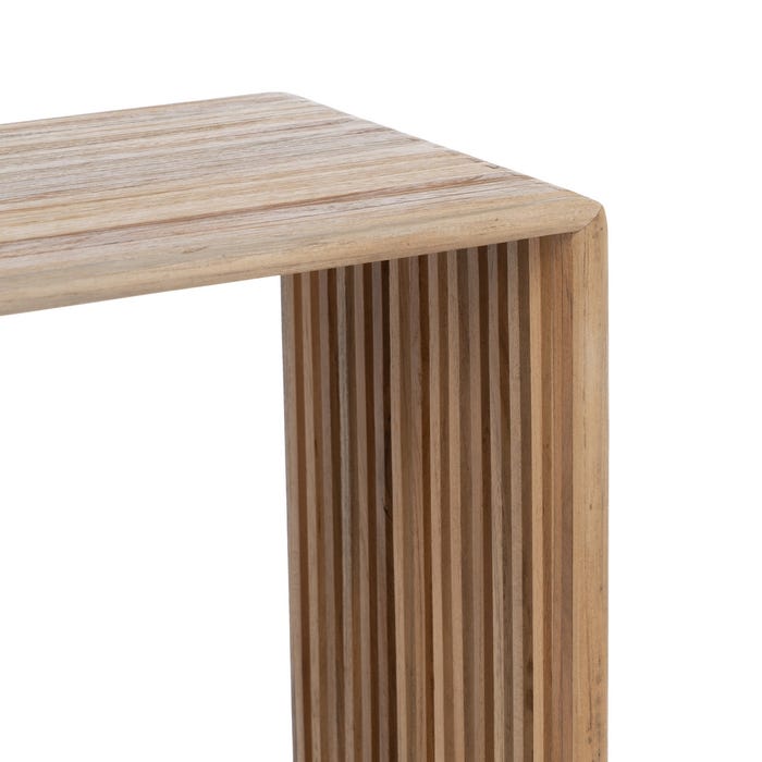 S/2 Peana Natural Madera De Teca Salón 33 X 27 X 86 Cm