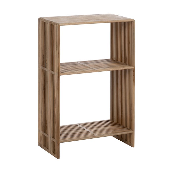 Mueble Auxiliar Natural Madera De Teca 55 X 30 X 86 Cm