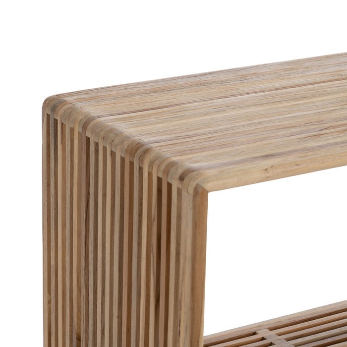 Natural Teak Wood Sideboard 55 x 30 x 86 cm