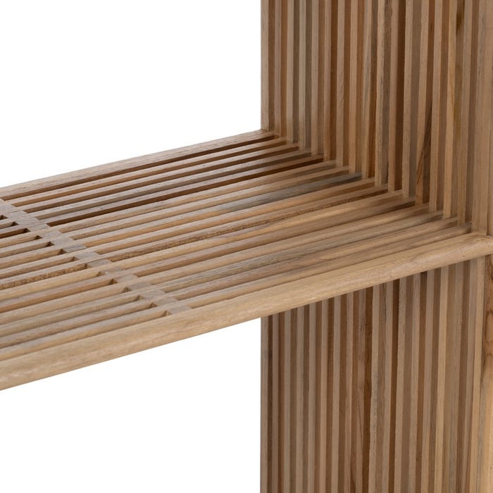 Natural Teak Wood Sideboard 55 x 30 x 86 cm