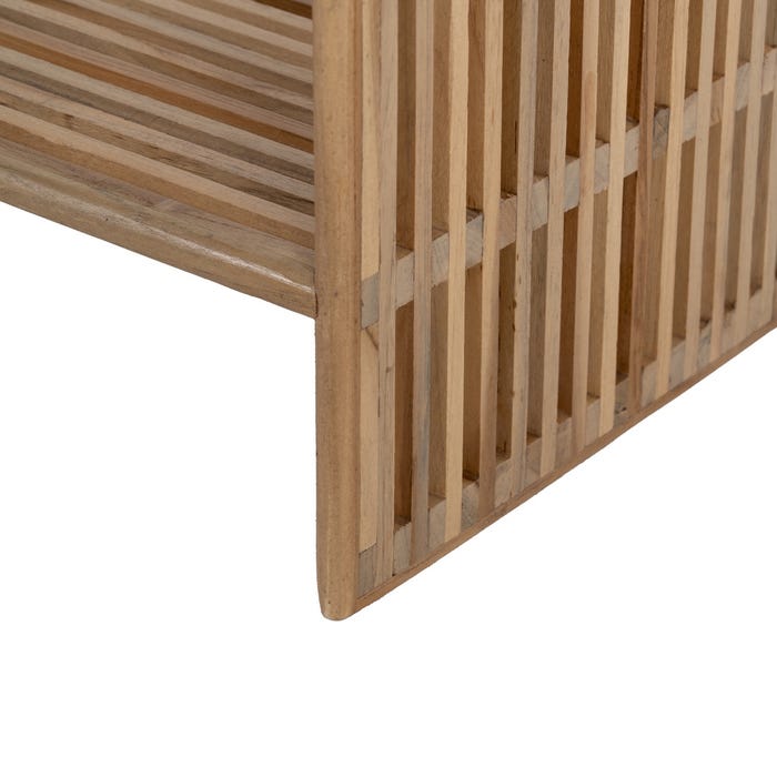 Natural Teak Wood Sideboard 55 x 30 x 86 cm