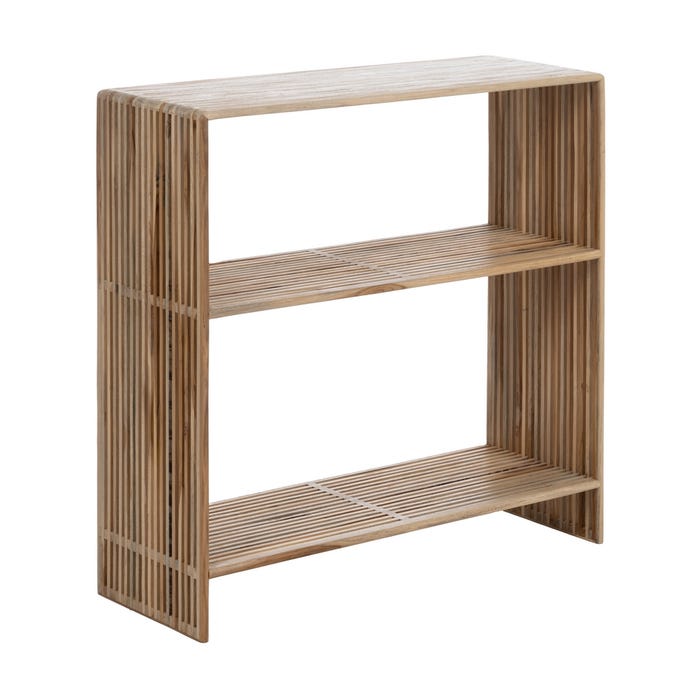 Consola Natural Madera De Teca Entrada 85 X 30 X 85 Cm