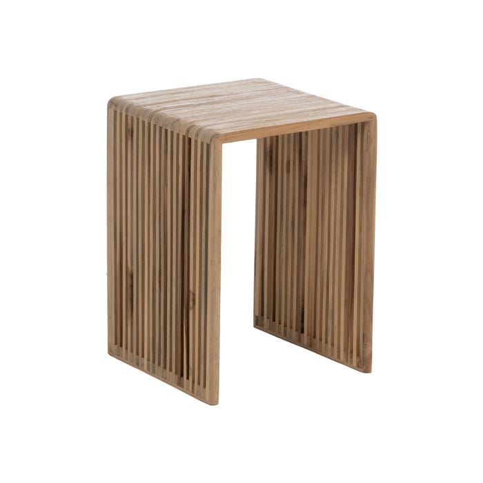 S/3 Mesa Auxiliar Natural Madera De Teca 65 X 30 X 66 Cm