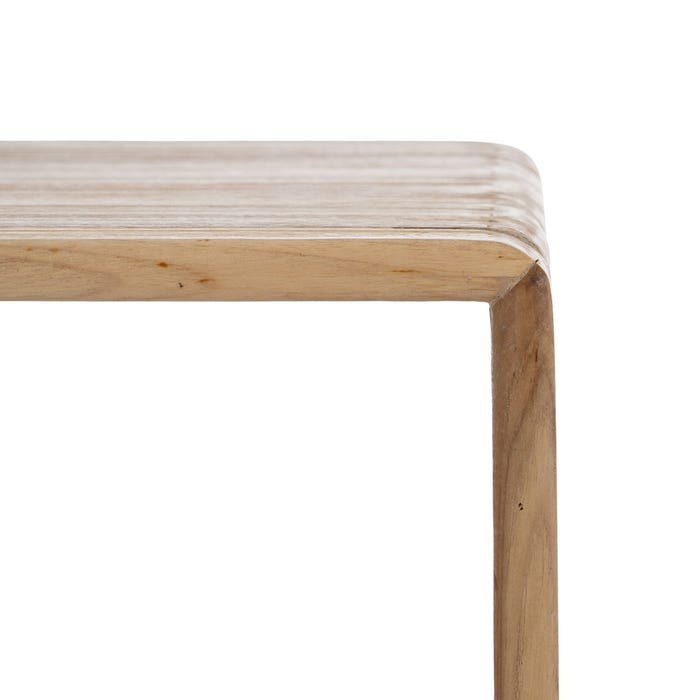 S/3 Mesa Auxiliar Natural Madera De Teca 65 X 30 X 66 Cm
