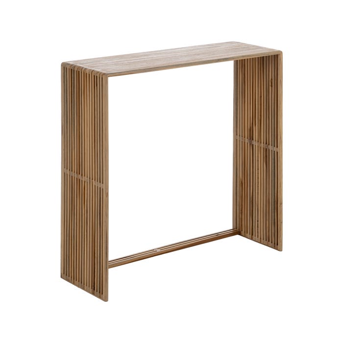 S/2 Consola Natural Madera De Teca 85 X 30 X 86 Cm