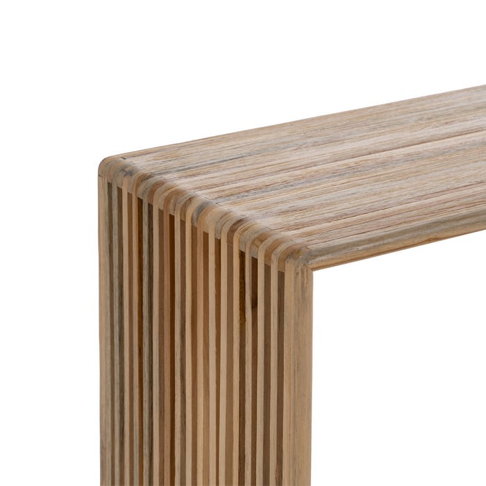 S/2 Consola Natural Madera De Teca 85 X 30 X 86 Cm