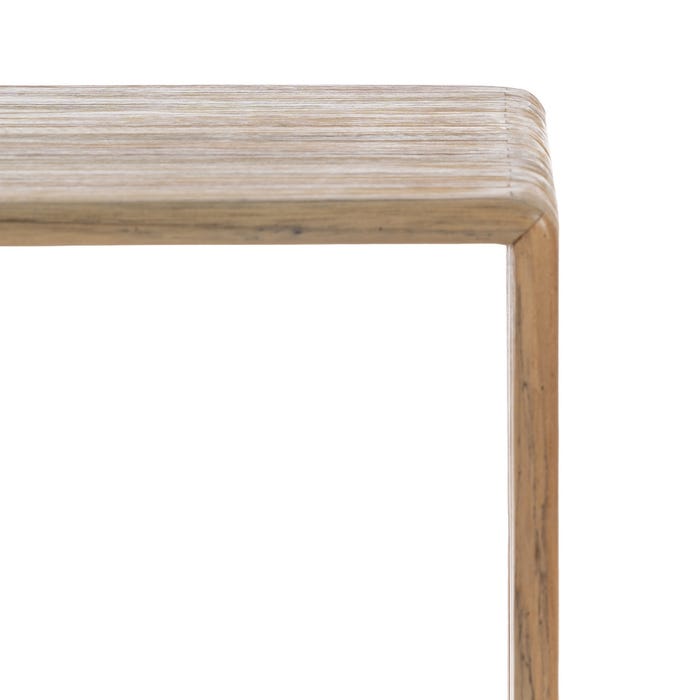 S/2 Consola Natural Madera De Teca 85 X 30 X 86 Cm