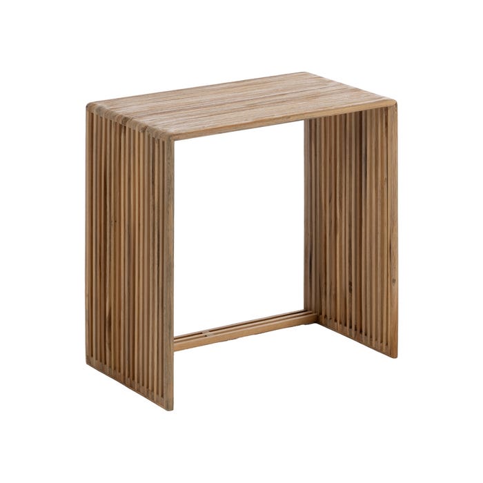 S/3 Mesa Auxiliar Natural Madera De Teca 41 X 34 X 50 Cm