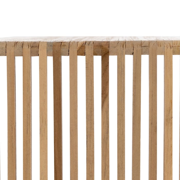 S/3 Mesa Auxiliar Natural Madera De Teca 41 X 34 X 50 Cm