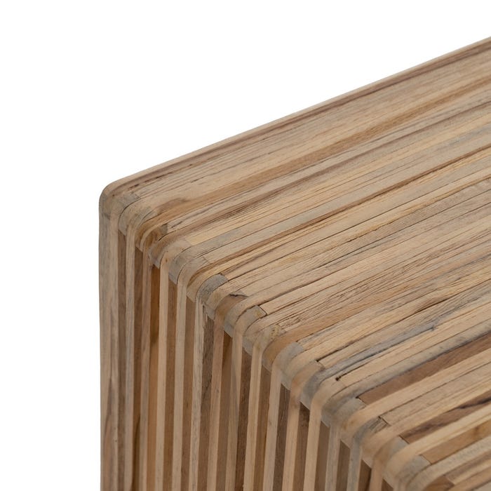 Mesa de Centro S/2 em Madeira Teca Natural 85 X 35 X 41 Cm