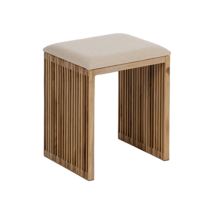 S/2 Banqueta Natural Madera De Teca 50 X 34 X 60 Cm