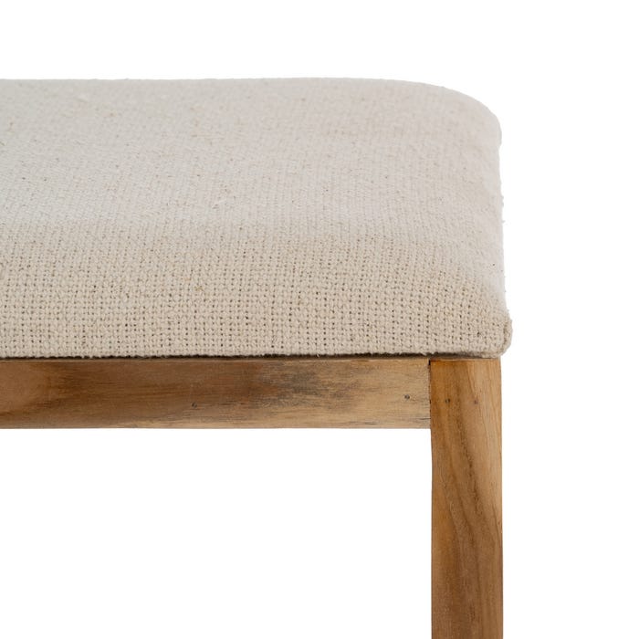 S/2 Banqueta Natural Madera De Teca 50 X 34 X 60 Cm