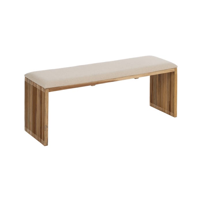 S/2 Banqueta Natural Madera De Teca 115 X 35 X 45 Cm