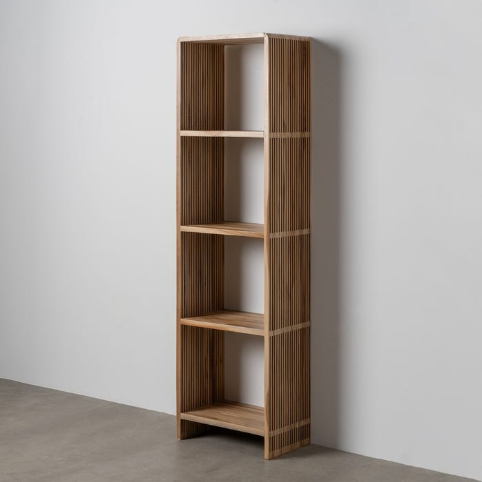 Estantería Natural Madera De Teca Salón 54 X 35 X 190 Cm