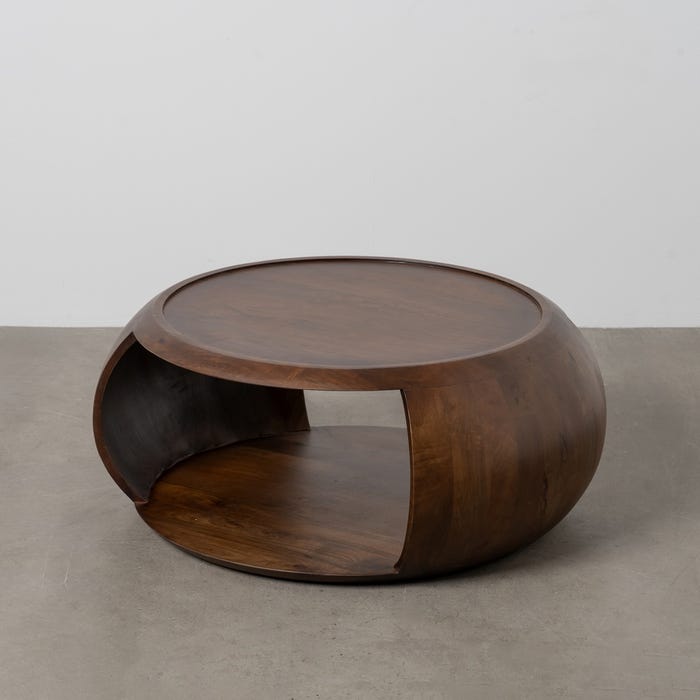 Mesa Centro Madera De Mango Salón 72 X 72 X 36 Cm