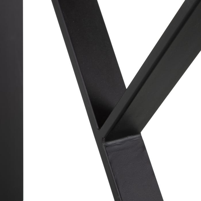 Escritorio Marrón-Negro Madera-Metal 120 X 50 X 77 Cm