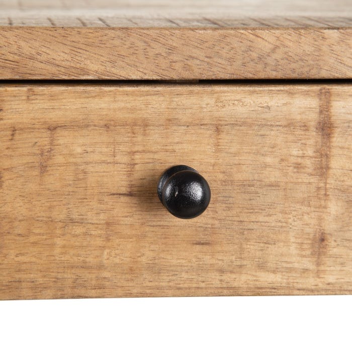 Escritorio Marrón-Negro Madera-Metal 120 X 50 X 77 Cm