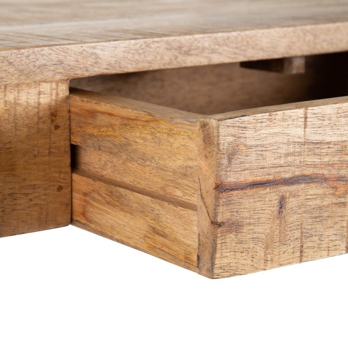 Escritorio Marrón-Negro Madera-Metal 120 X 50 X 77 Cm