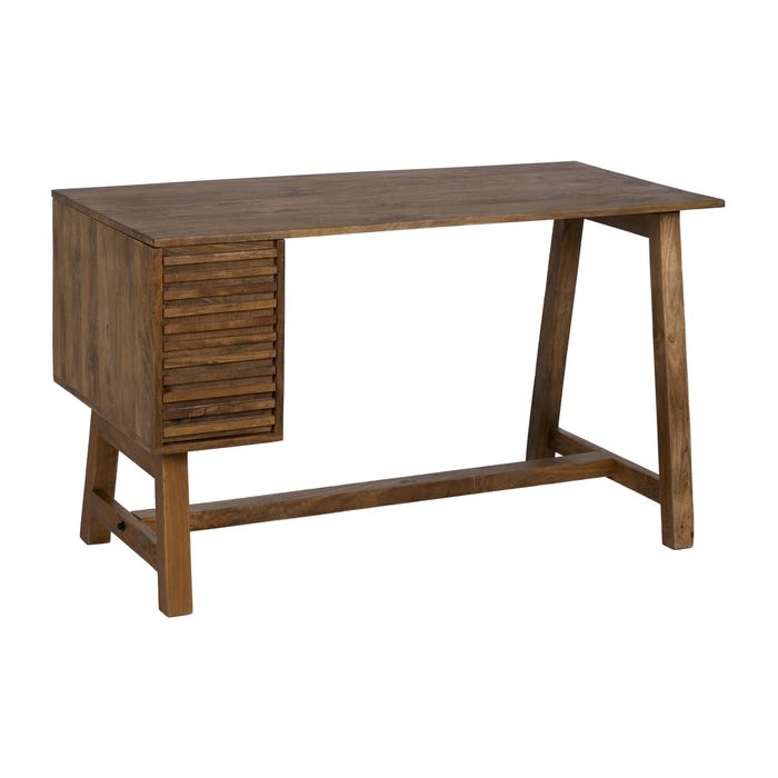Escritorio Natural Madera De Mango 125 X 60 X 75 Cm