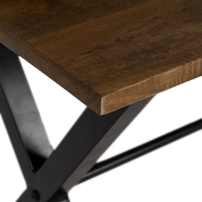 Escritorio Natural-Negro Madera De Mango 125 X 62 X 90 Cm
