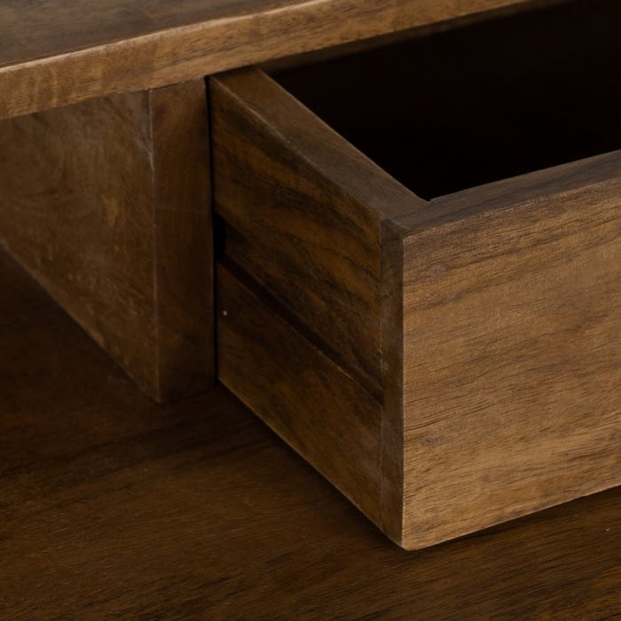 Escritorio Natural-Negro Madera De Mango 125 X 62 X 90 Cm