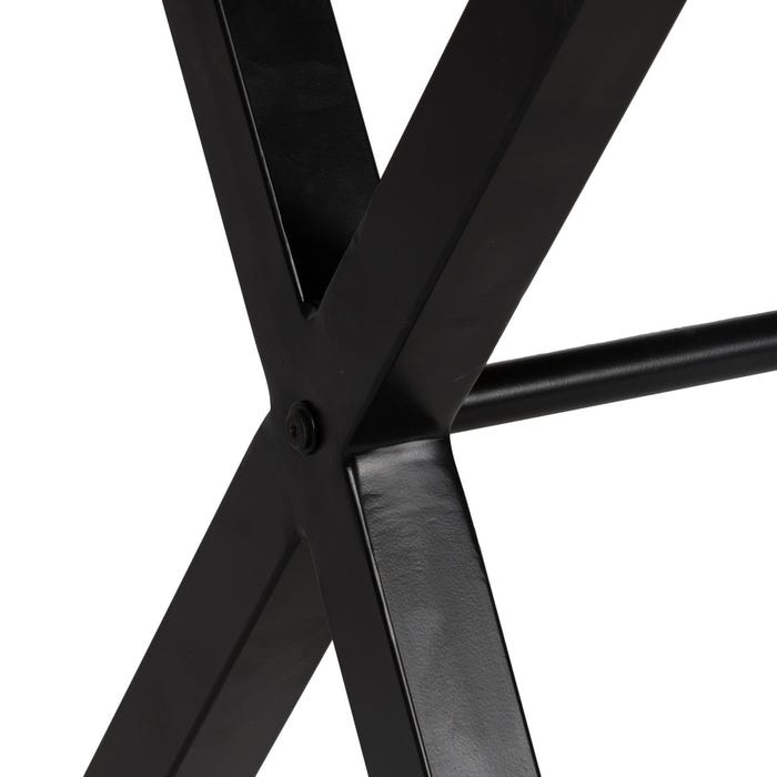 Escritorio Natural-Negro Madera De Mango 125 X 62 X 90 Cm
