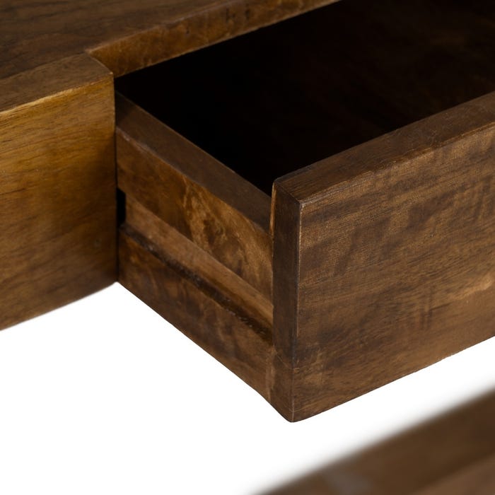 Escritorio Natural Madera De Mango 122 X 62 X 90 Cm
