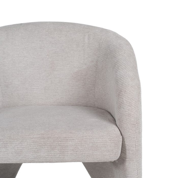 Beige Fabric Living Room Armchair 74 X 73 X 75 Cm