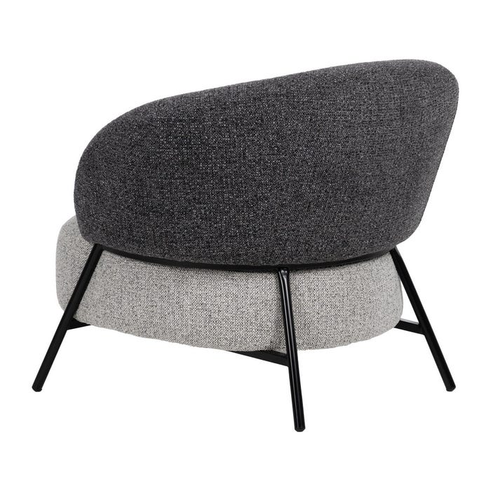 Two-tone Fabric-Metal Living Room Armchair 85 x 81 x 73 cm