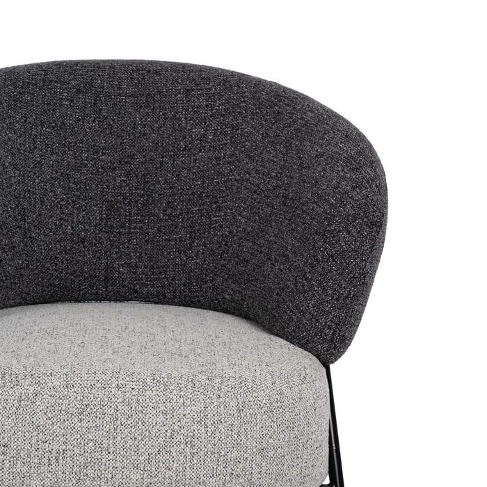 Two-tone Fabric-Metal Living Room Armchair 85 x 81 x 73 cm