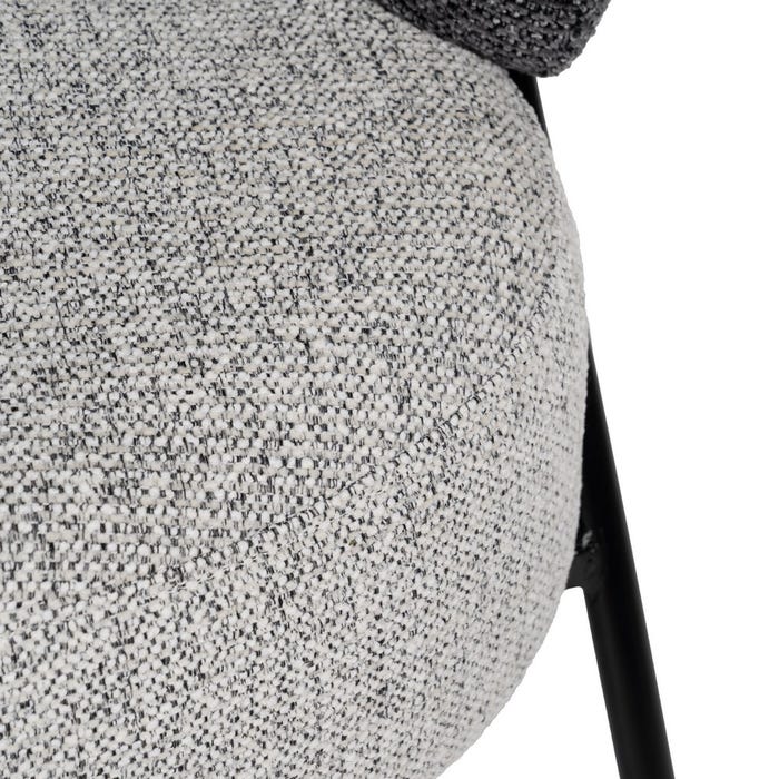 Two-tone Fabric-Metal Living Room Armchair 85 x 81 x 73 cm