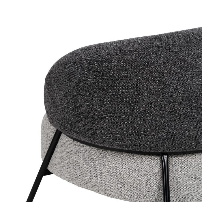 Two-tone Fabric-Metal Living Room Armchair 85 x 81 x 73 cm