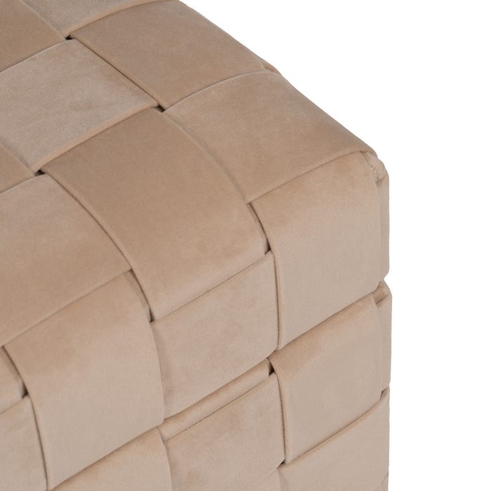S/2 Puf Baúl Beige Dm-Tejido 40 X 40 X 43 Cm