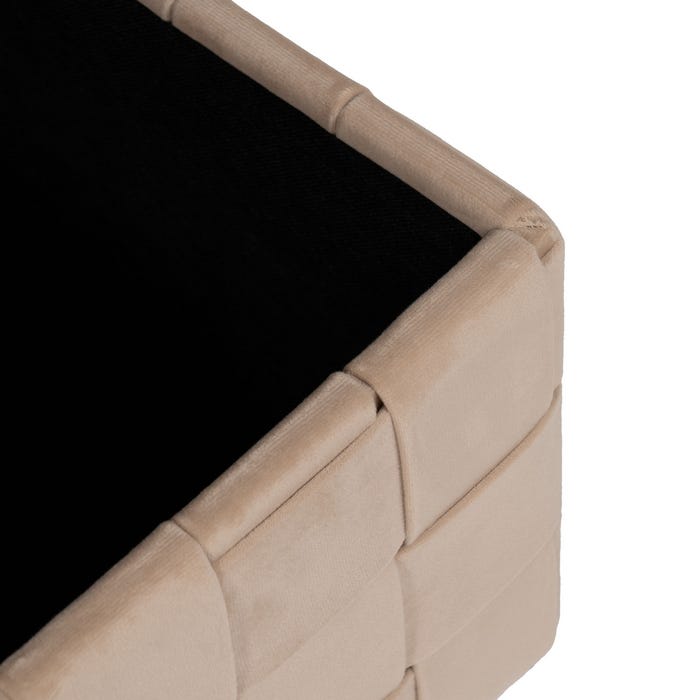 S/2 Puf Baúl Beige Dm-Tejido 40 X 40 X 43 Cm