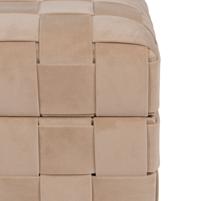 S/2 Puf Baúl Beige Dm-Tejido 40 X 40 X 43 Cm