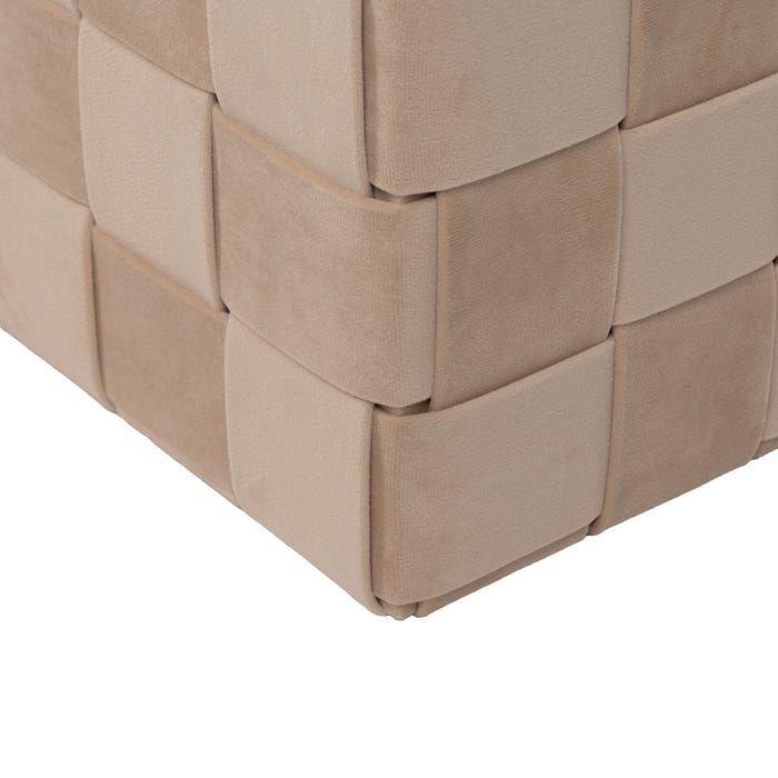 S/2 Puf Baúl Beige Dm-Tejido 40 X 40 X 43 Cm