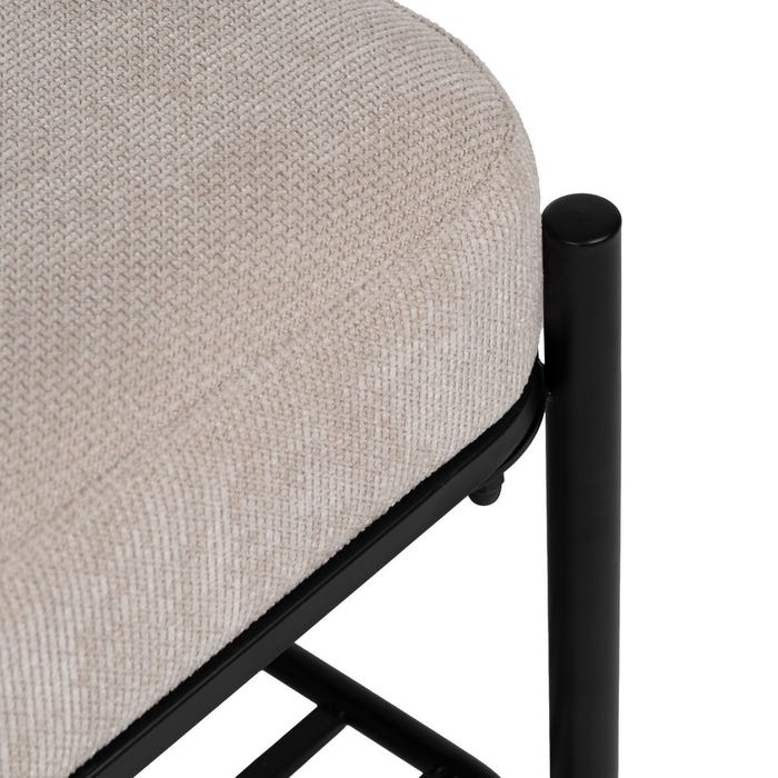 Banco Beige Tejido-Metal 91 X 36 X 45 Cm