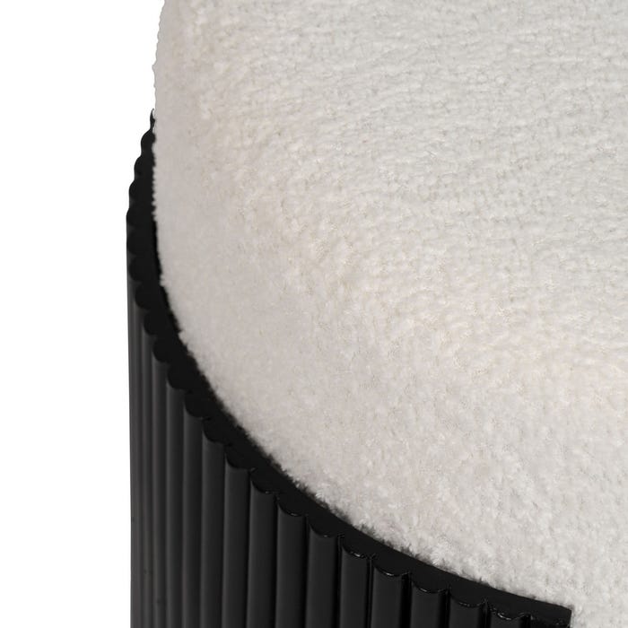 Puf Blanco-Natural Dm-Tejido 43 X 43 X 41 Cm