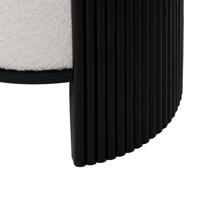 Puf Blanco-Natural Dm-Tejido 43 X 43 X 41 Cm