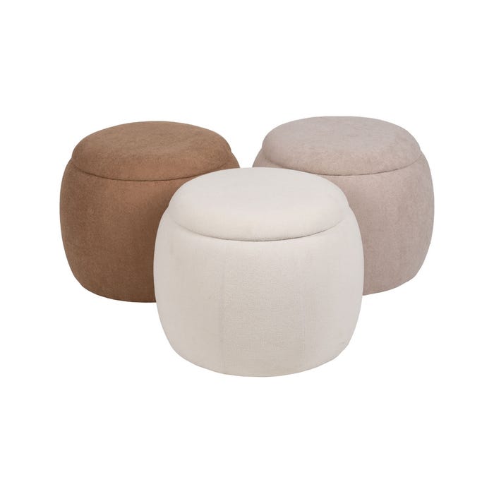 Puf Baúl Taupe Dm-Tejido 55 X 55 X 43 Cm