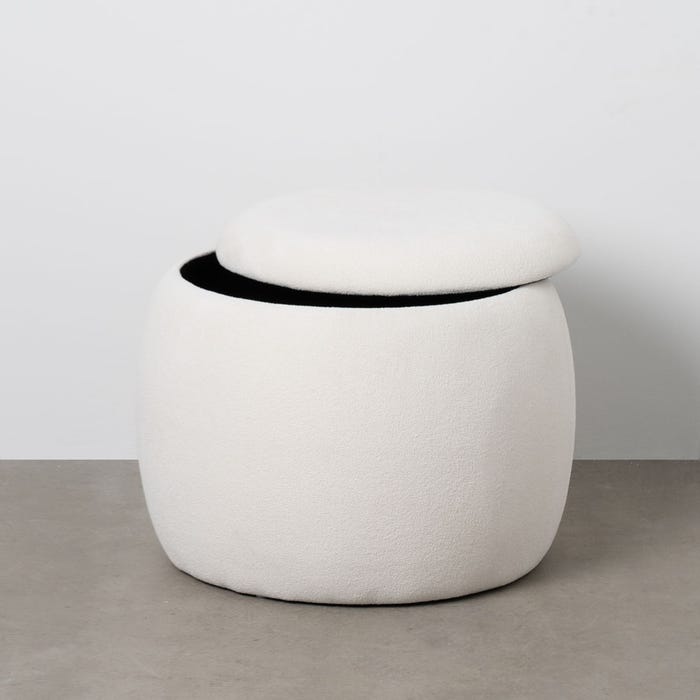 Puf Baúl Crema Dm-Tejido 55 X 55 X 43 Cm