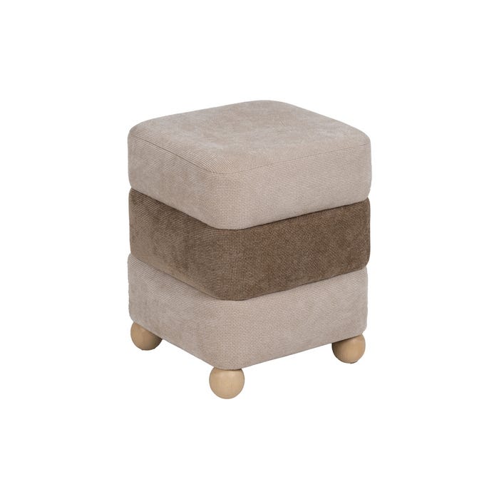 Puf Beige-Marrón Dm-Tejido 44 X 44 X 50 Cm