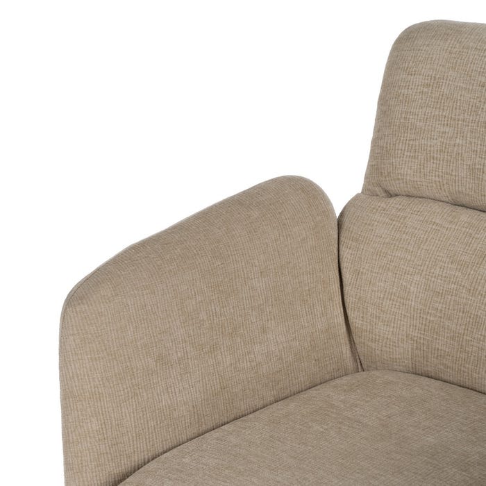 Beige Fabric-Metal Living Room Armchair 69 X 70 X 79 Cm
